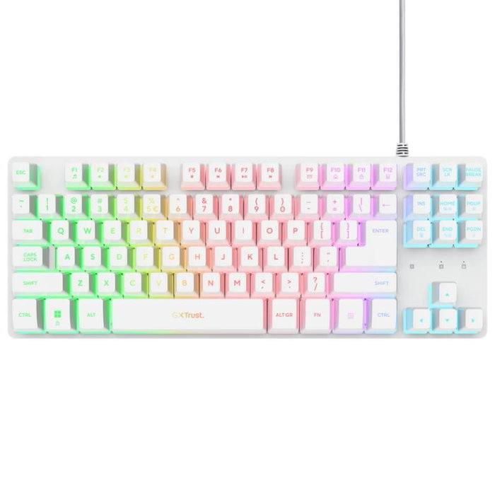 TECLADO MECANICO GAMING GXT 833 THADO RGB BLANCO TRUST